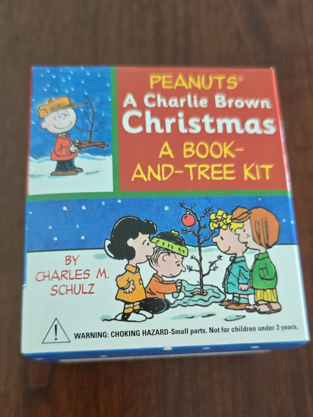 Peanuts Charlie Brown Christmas Book-and-Tree Kit - Red, Blue, Green